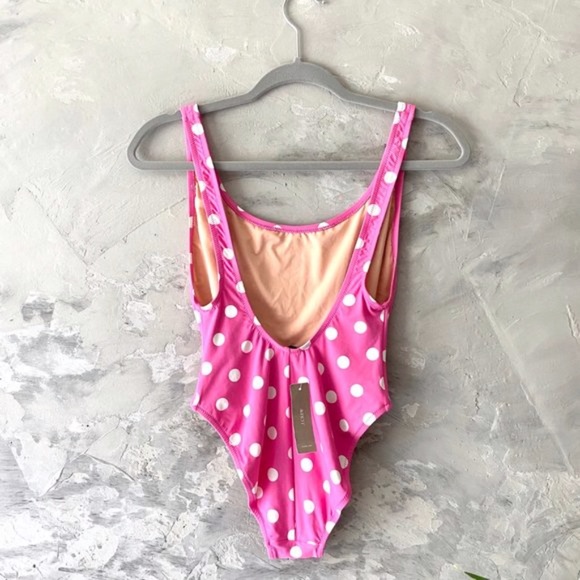 J.Crew scoopback one-piece swimsuit in (pink) - Picture 4 of 5